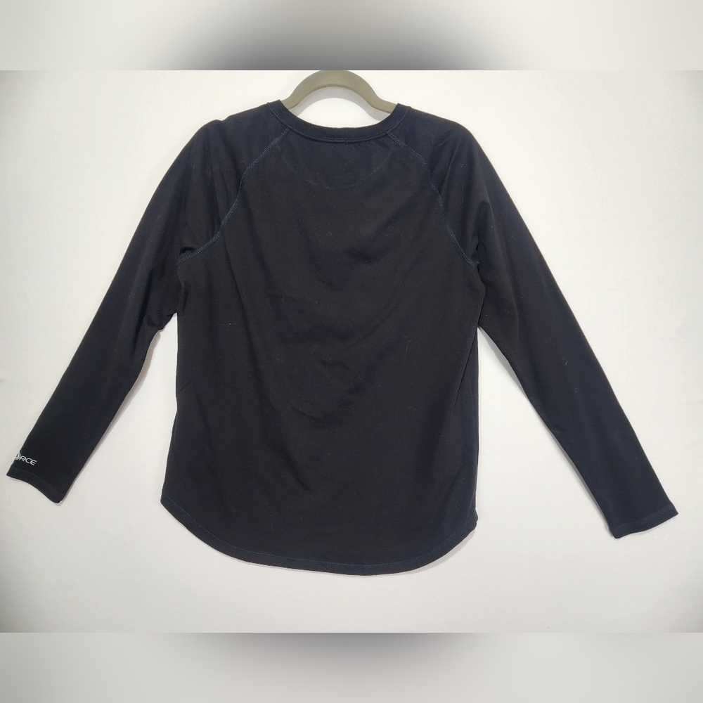 Carhartt Women's Black Long Sleeve Shirt with Logo On Pocket Size M - Picture 6 of 6